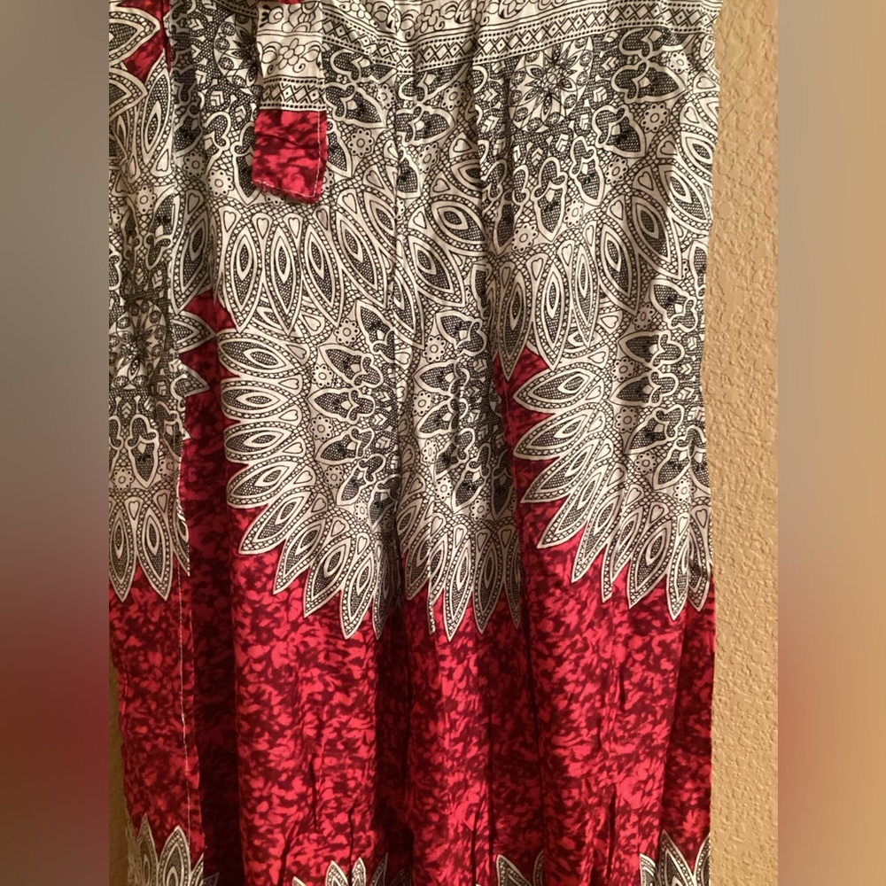 Stylish Red and Gray Women's Flare Pants - Picture 8 of 8